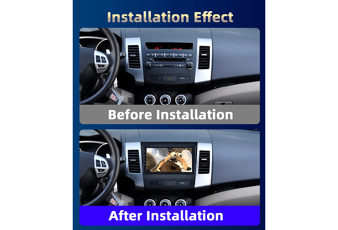 RD161 Android mitsubishi outlander 2008-2015 1GB a 8GB RAM e 16GB a 128GB ROM com ou sem Carplay