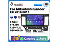 RD162 Android mitsubishi lancer ex 2010-2017 perfil baixo 2004-2009 1GB a 8GB RAM e 16GB a 128GB ROM com ou sem Carplay