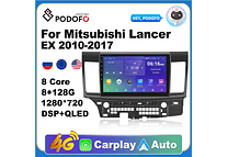 RD162 Android mitsubishi lancer ex 2010-2017 perfil baixo 2004-2009 1GB a 8GB RAM e 16GB a 128GB ROM com ou sem Carplay