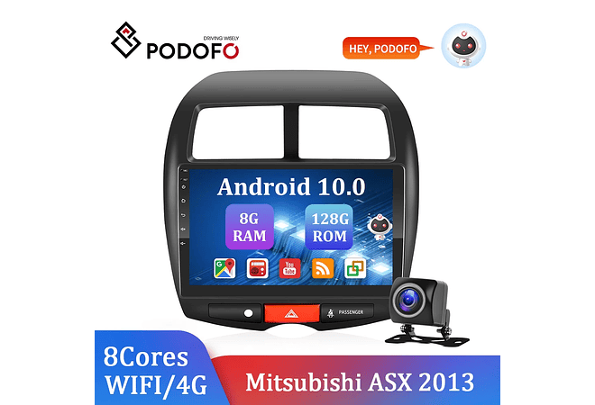 RD164 Android mitsubishi asx 2013 1GB a 8GB RAM e 16GB a 128GB ROM com ou sem Carplay