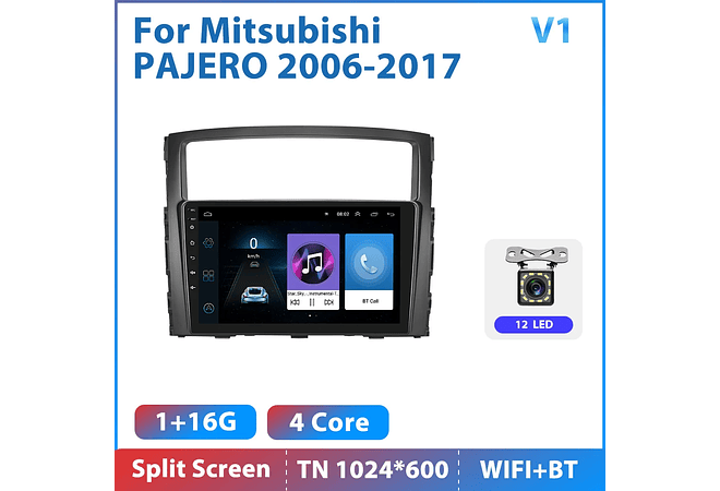 RD165 Android mitsubishi pajero 2006-2017 1GB a 8GB RAM e 16GB a 128GB ROM com ou sem Carplay
