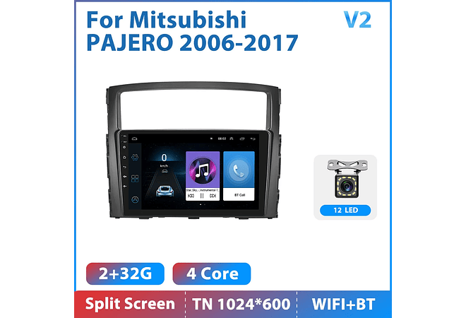 RD165 Android mitsubishi pajero 2006-2017 1GB a 8GB RAM e 16GB a 128GB ROM com ou sem Carplay
