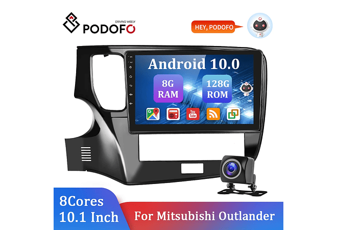 RD166 Android mitsubishi outlander 2020 1GB a 8GB RAM e 16GB a 128GB ROM com ou sem Carplay