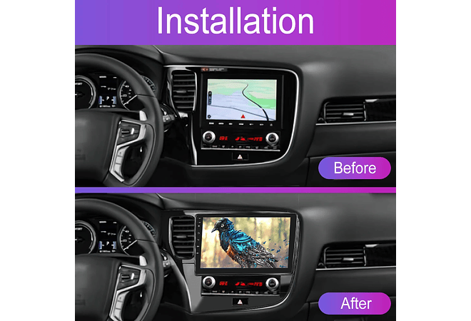 RD166 Android mitsubishi outlander 2020 1GB a 8GB RAM e 16GB a 128GB ROM com ou sem Carplay