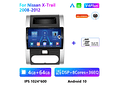 RD172 Android nissan x-trail 2008-2012 1GB a 8GB RAM e 16GB a 128GB ROM com ou sem Carplay