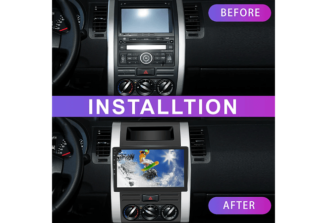 RD172 Android nissan x-trail 2008-2012 1GB a 8GB RAM e 16GB a 128GB ROM com ou sem Carplay