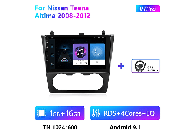 RD173 Android nissan teana altima 2008-2012 1GB a 8GB RAM e 16GB a 128GB ROM com ou sem Carplay