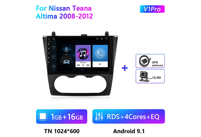RD173 Android nissan teana altima 2008-2012 1GB a 8GB RAM e 16GB a 128GB ROM com ou sem Carplay