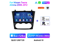 RD173 Android nissan teana altima 2008-2012 1GB a 8GB RAM e 16GB a 128GB ROM com ou sem Carplay