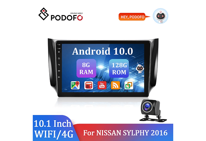 RD175 Android nissan sylphy sentra 2016 1GB a 8GB RAM e 16GB a 128GB ROM com ou sem Carplay