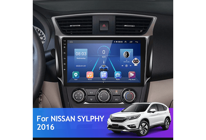 RD175 Android nissan sylphy sentra 2016 1GB a 8GB RAM e 16GB a 128GB ROM com ou sem Carplay