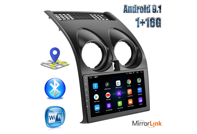 RD176 Android nissan qashqai j10 2006-2016 1GB a 8GB RAM e 16GB a 128GB ROM com ou sem Carplay