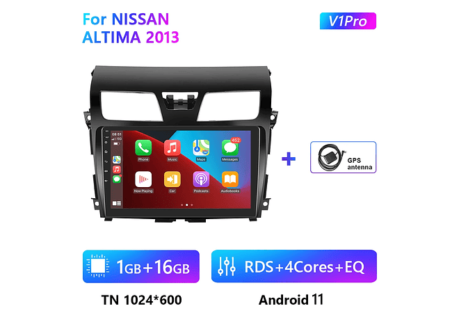 RD177 Android nissan altima 2013 1GB a 8GB RAM e 16GB a 128GB ROM com ou sem Carplay