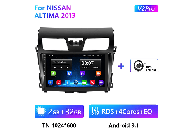 RD177 Android nissan altima 2013 1GB a 8GB RAM e 16GB a 128GB ROM com ou sem Carplay
