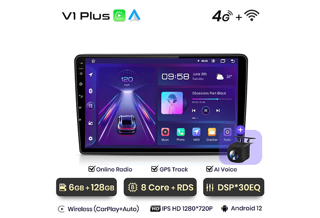 RD178 Android Opel zafira b astra h 2005-2014 1GB a 8GB RAM e 16GB a 128GB ROM com ou sem Carplay