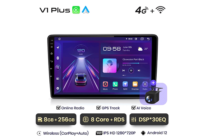 RD178 Android Opel zafira b astra h 2005-2014 1GB a 8GB RAM e 16GB a 128GB ROM com ou sem Carplay