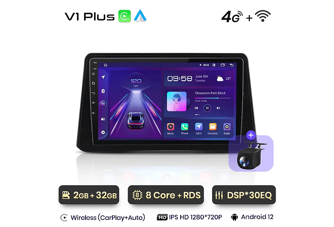 RD180 Android Opel mokka 2012-2016 1GB a 8GB RAM e 16GB a 128GB ROM com ou sem Carplay