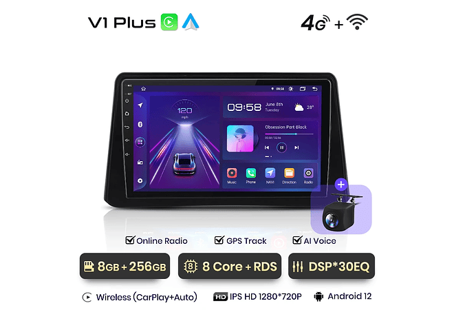 RD180 Android Opel mokka 2012-2016 1GB a 8GB RAM e 16GB a 128GB ROM com ou sem Carplay