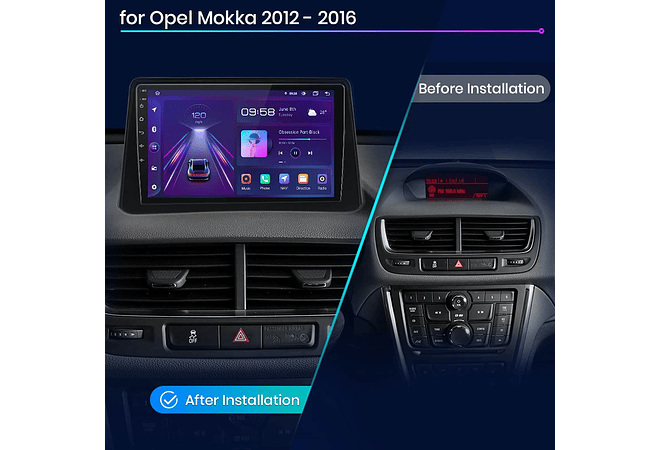 RD180 Android Opel mokka 2012-2016 1GB a 8GB RAM e 16GB a 128GB ROM com ou sem Carplay