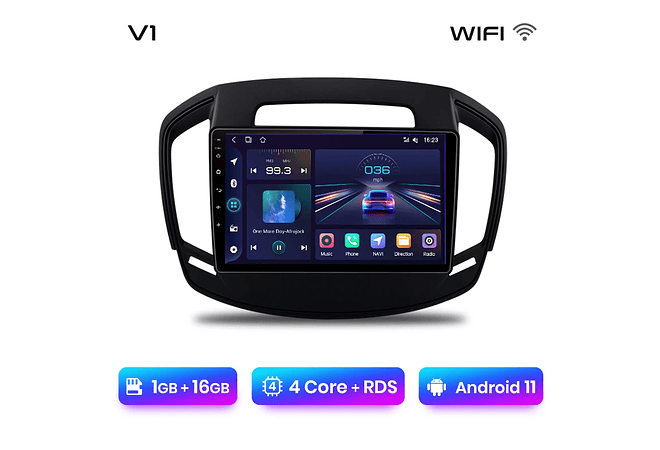 RD181 Android Opel Insignia 2013-2017 1GB a 8GB RAM e 16GB a 128GB ROM com ou sem Carplay