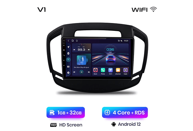 RD181 Android Opel Insignia 2013-2017 1GB a 8GB RAM e 16GB a 128GB ROM com ou sem Carplay