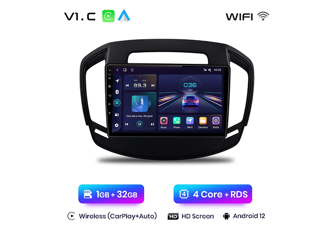 RD181 Android Opel Insignia 2013-2017 1GB a 8GB RAM e 16GB a 128GB ROM com ou sem Carplay