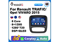 RD182 Android opel vivaro 2015 1GB a 8GB RAM e 16GB a 128GB ROM com ou sem Carplay