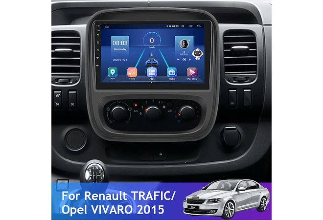 RD182 Android opel vivaro 2015 1GB a 8GB RAM e 16GB a 128GB ROM com ou sem Carplay