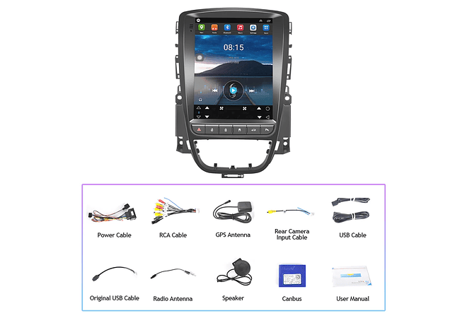 RD183 Android opel astra j buick excelle verano 2010-2014 1GB a 8GB RAM e 16GB a 128GB ROM com ou sem Carplay