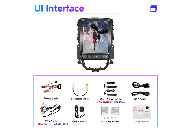 RD184 Android opel astra 2006-2014 1GB a 8GB RAM e 16GB a 128GB ROM com ou sem Carplay