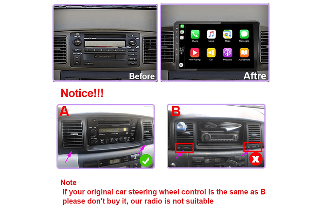 JUSTNAVI-rádio do carro para Toyota Corolla E130, E120, 2000-2004, Android 10.0, Autoradio, Play, GPS, Video Player, navegação, No 2 Din