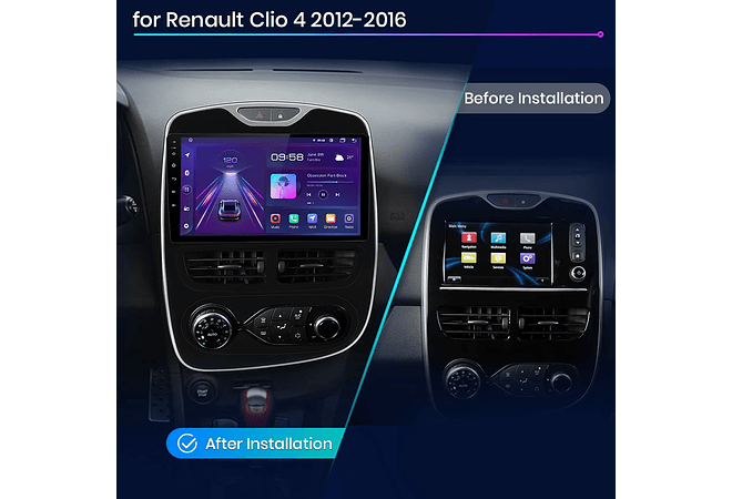 RD190 Android Renault Clio 2012-2016 1GB a 8GB RAM e 16GB a 128GB ROM com ou sem Carplay
