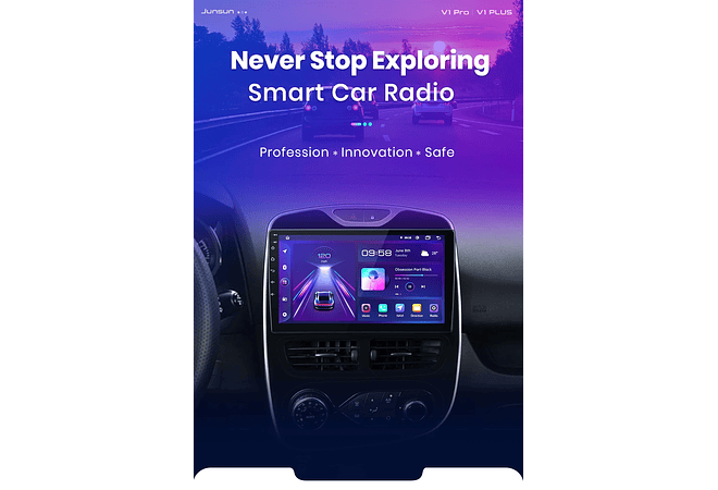 RD190 Android Renault Clio 2012-2016 1GB a 8GB RAM e 16GB a 128GB ROM com ou sem Carplay