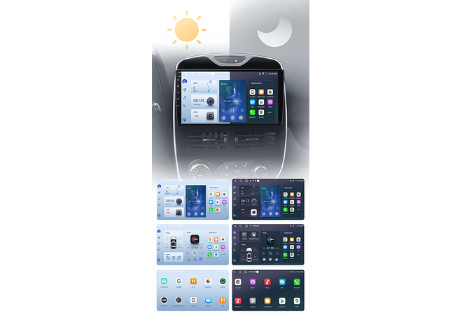 RD190 Android Renault Clio 2012-2016 1GB a 8GB RAM e 16GB a 128GB ROM com ou sem Carplay