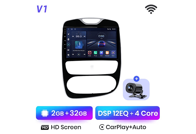 RD192 Android Renault clio 4 2016-2019 1GB a 8GB RAM e 16GB a 128GB ROM com ou sem Carplay