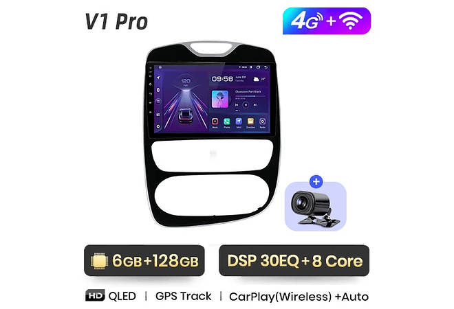 RD192 Android Renault clio 4 2016-2019 1GB a 8GB RAM e 16GB a 128GB ROM com ou sem Carplay