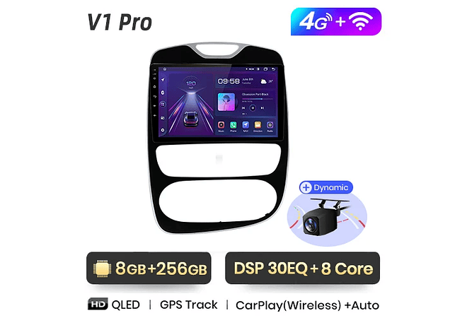 RD192 Android Renault clio 4 2016-2019 1GB a 8GB RAM e 16GB a 128GB ROM com ou sem Carplay