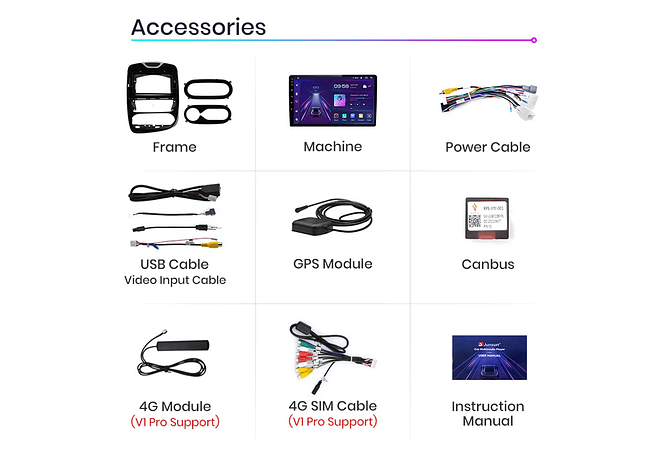 RD192 Android Renault clio 4 2016-2019 1GB a 8GB RAM e 16GB a 128GB ROM com ou sem Carplay