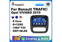 RD193 Android renault Trafego 2015 1GB a 8GB RAM e 16GB a 128GB ROM com ou sem Carplay