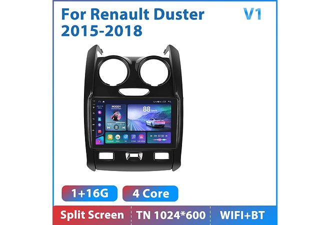 RD194 Android renault duster 2015-2018 1GB a 8GB RAM e 16GB a 128GB ROM com ou sem Carplay