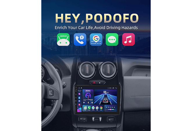 RD194 Android renault duster 2015-2018 1GB a 8GB RAM e 16GB a 128GB ROM com ou sem Carplay