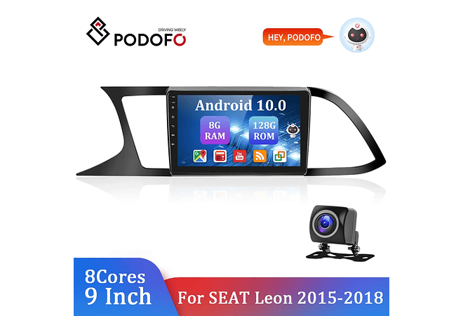 RD195 Android seat leon 2015-2018 1GB a 8GB RAM e 16GB a 128GB ROM com ou sem Carplay