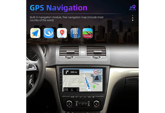 RD196 Android skoda yeti 2014 1GB a 8GB RAM e 16GB a 128GB ROM com ou sem Carplay