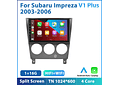 Leitor de vídeo multimídia rádio do carro de podofo android 10.1 para subaru impreza 2003-2006 gps carplay auto wifi bt áudio 2 din dspRD199 Android subaru Impreza 2003-2006 1GB a...