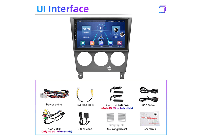 Leitor de vídeo multimídia rádio do carro de podofo android 10.1 para subaru impreza 2003-2006 gps carplay auto wifi bt áudio 2 din dspRD199 Android subaru Impreza 2003-2006 1GB a...