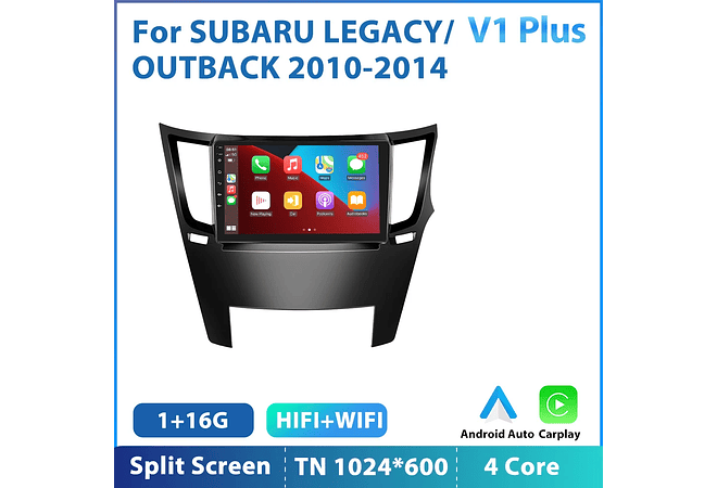 RD200 Android subaru legacy outback 2010-2014 1GB a 8GB RAM e 16GB a 128GB ROM com ou sem Carplay