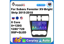 RD202 Android subaru forester xv-faixa brilhante 2015-2018 1GB a 8GB RAM e 16GB a 128GB ROM com ou sem Carplay