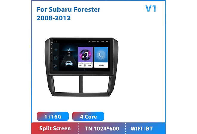 RD203 Android subaru forester 2008-2012 1GB a 8GB RAM e 16GB a 128GB ROM com ou sem Carplay