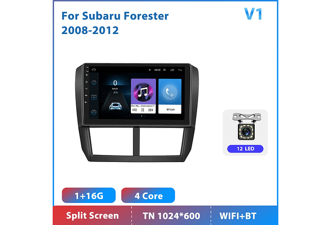 RD203 Android subaru forester 2008-2012 1GB a 8GB RAM e 16GB a 128GB ROM com ou sem Carplay