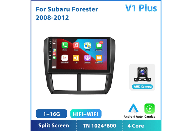 RD203 Android subaru forester 2008-2012 1GB a 8GB RAM e 16GB a 128GB ROM com ou sem Carplay